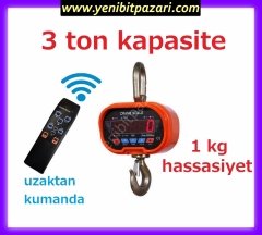 necklife 3ton 3 ton 3000kg 3000 kg çengel kanca Elektronik terazi vinç askı asma dijital Terazisi 1kg 1000gr  hassasiyet şarzlı kantar kantarı baskül tartı toptan onaysız çin malı