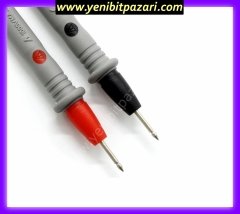 2 mm 1000v 10a amper multimetre prob test ölçü aleti için iğne uçlu ince probu kablo SMD hertürlü ölçüm aleti için volt metre kırmızı siyah kablo set artı eksi 110cm x  2mm