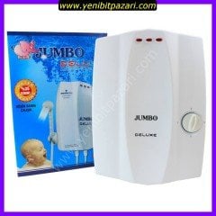 sıfır JUMBO DELUX 7500W elektrikli şohben şofben banyo ani su ısıtıcı düşük barda çalışma özelliği