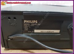 ikinciel philips vr6491 / 69 vhs Video Kaset Oynatıcı çalar elektrik var kaset yok test edemedik kumanda yok