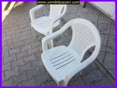 2. el siesta pilastik beyaz sandalye  (renkte solma var ) kırık çatlak yok (ADET SATILIKTIR)