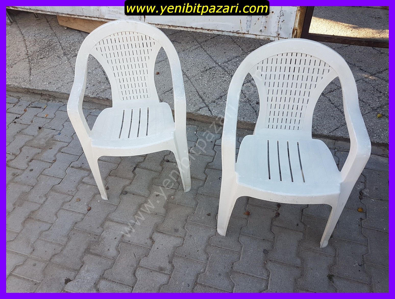 2. el siesta pilastik beyaz sandalye  (renkte solma var ) kırık çatlak yok (ADET SATILIKTIR)