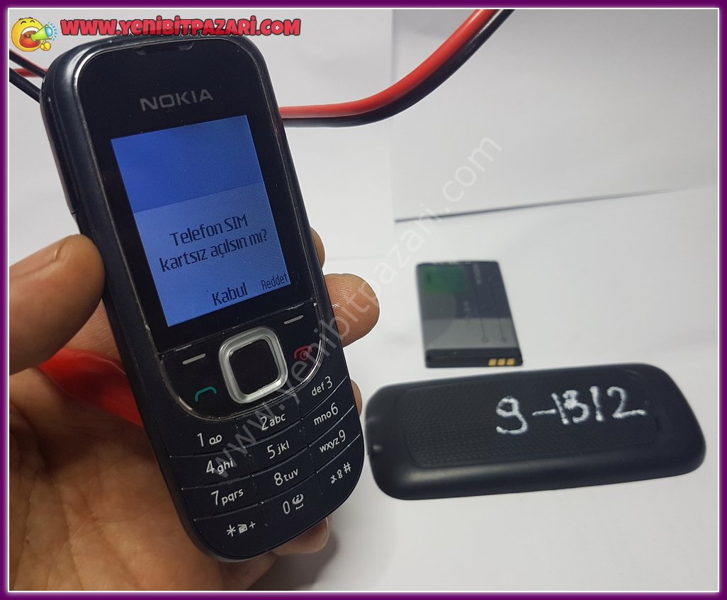 ikinciel nokia 2330c-2 cep telefonu telefon sorunsuz çalışıyor batarya zayıf eski asker telefonu kameralı bitpazarı