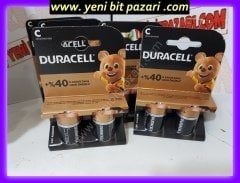 Duracell Alkalin C Orta Boy Pil 2'li Paket yeni bit pazarı bitpazarı durasel duracel