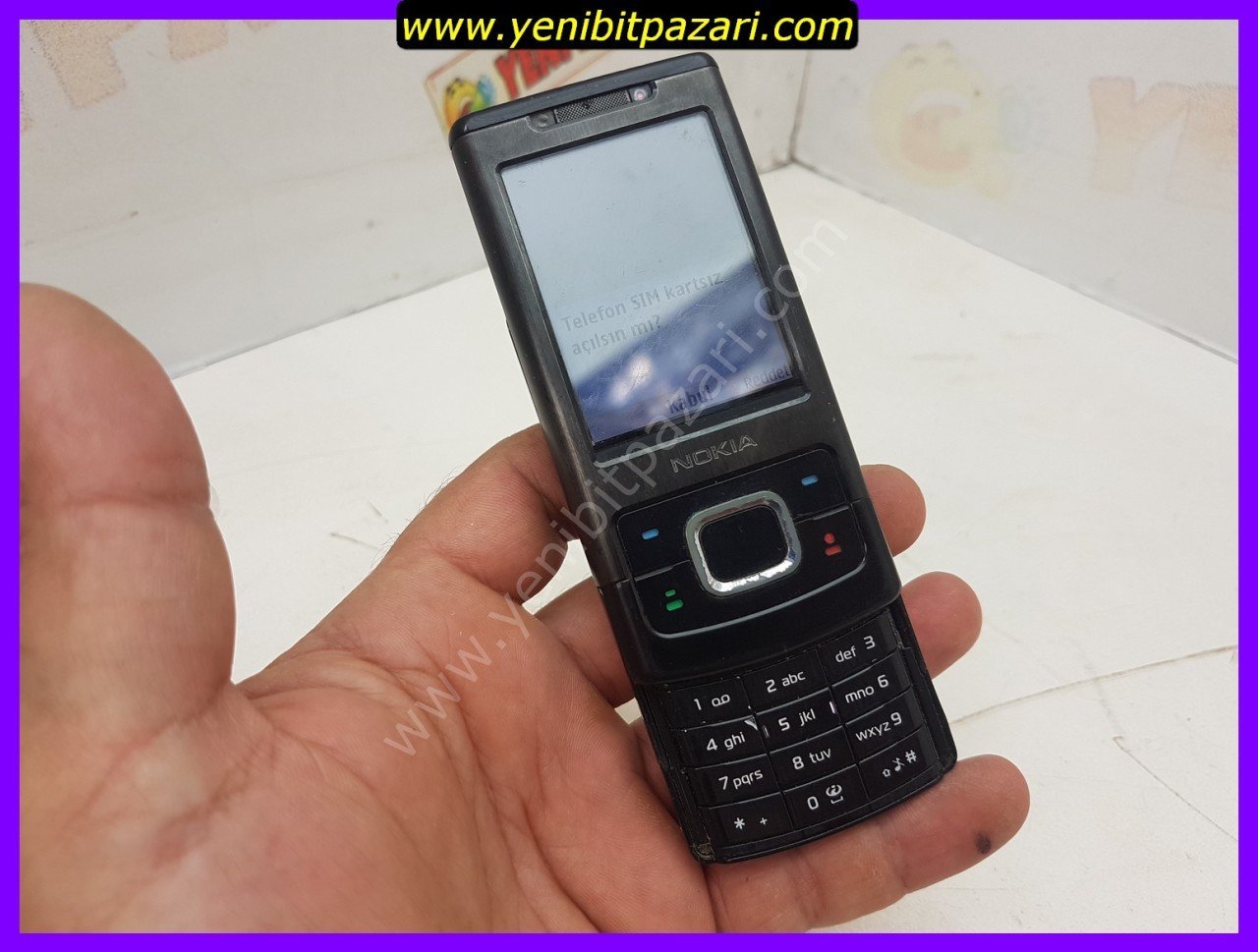 2. EL Nokia 6500s tuşlu kameralı cep telefonu batarya 50 sorunsuz