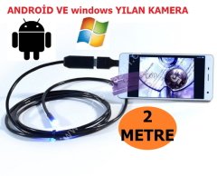 android yılan kamera windows uymlu 2 metre 7mm 6 led yeni bit pazarı bit pazarı