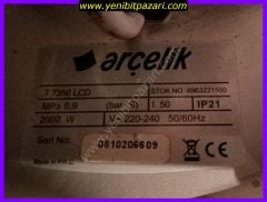 2,el Arçelik T7350 LCD ekranlı 50 Lt elektrikli termosifon su ısıtıcı 1800 watt 9 bar ( 6 ay kullanıldı sıfır gibi )