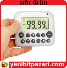 LCD Mutfak Spor Geri Sayım saati kronometre Saat 12 tuşlu 99 Dakika yeni bit pazarı