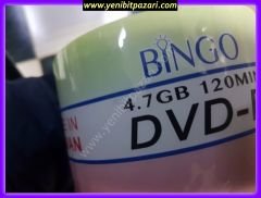 toptan Bingo DVD-R 4.7 GB 16X 50 Lİ CAKEBOX 10 paket 500 adet boş dvd