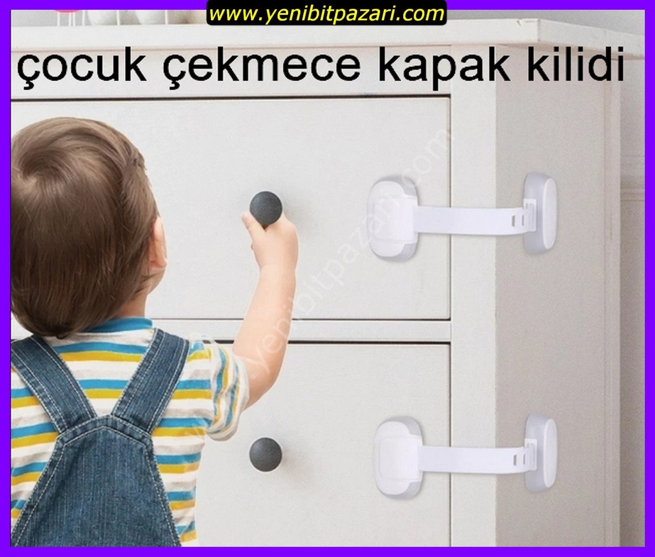 wee baby çocuk güvenlik sistemleri kilitleri kod916 dolap kapak çekmece kilidi 1 adet ( köşe bağlantılı )
