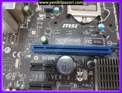 bilgisayar pc kasa intel ddr3 anakart MSI ms-7680 H61M-P21 B3 Intel H61 ( B3 ) Soket 1155 pin DDR3 1333MHz VGA Anakart 16gb ram destekli ( Adet olarak satılık )