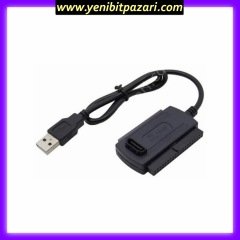 USB erkek to 2,5 inç ide 3.5 inç ide ( Sata güç girişi ) dişi HDD DVD CD Çevirici Kablo adaptör