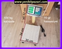 teknika 100 Kg Elektronik terazi 30cm x 34cm 100kg lı boyunlu Terazisi 10 gr hassasiyet fiyat hesaplama kantar baskül tartı toptan onaysız çin malı