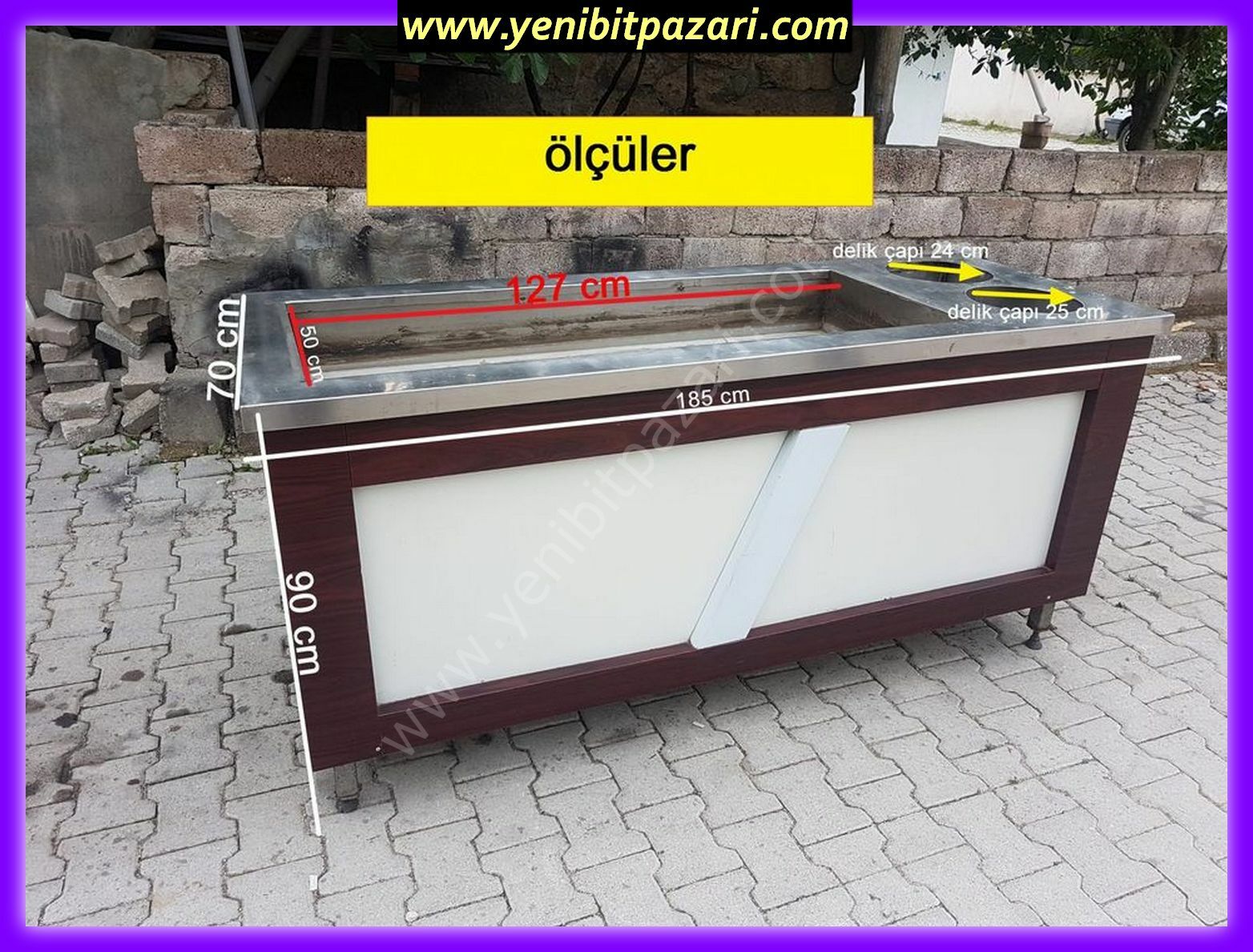 Elektrikli Yemek servis tezgahı yemek ısıtıcı çorbalık bölümü var 2 küvetli Benmari sulu sistem