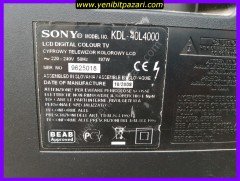 2,el sony bravia kdl-40l4000 40 inç lcd televizyon tv kumanda var - arka askılık var ayak yok sorunsuz çalışıyor