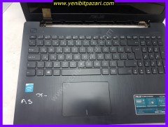 arızalı Asus X553M laptop ekran kırık klavye var anakart bilinmiyor hdd yok ram yok batarya yok dvd var kasa sağlam