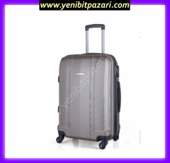 PVC ABS plastik küçük boy orta boy kabin valiz bavul tekerli 55x39x23cm şifreli kilitli su geçirmez dayanıklı