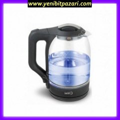 sıfır KİWİ Premium KK 3323 1800 ML Cam Işıklı Su Isıtıcı Kettle ketıl ketil ( bej renk )