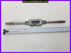 2. el klavuz anahtar büyük boy 30cm uzunluk kılavuz kolu metrik M 2 - 12 mm  arası için