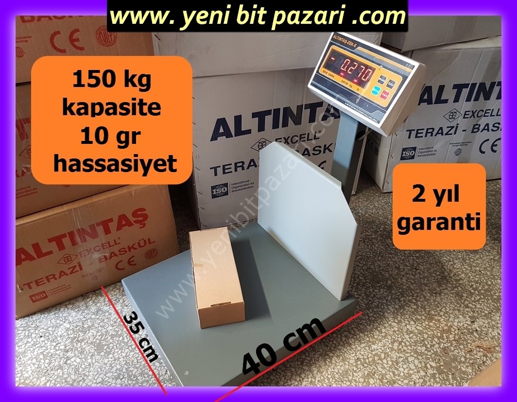 altıntaş zek-e 150 kg 10 gr 2 yıl garanti Dijital Terazisi elektronik tartım terazi kantar baskül tartı boyunlu ( fiyat hesaplama ve mühür yok ) 35cm x40 cm