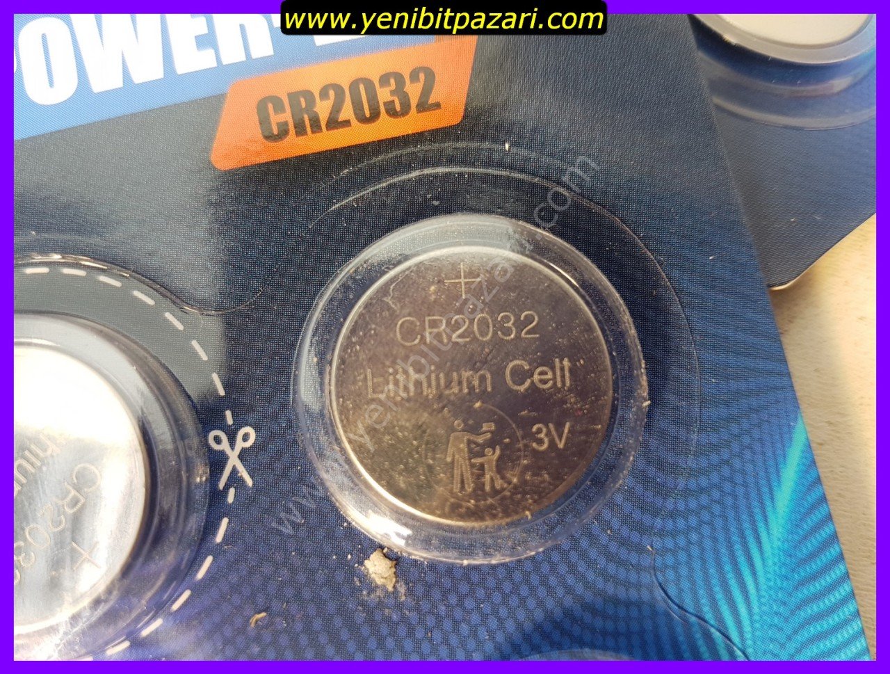 sıfır lityum power6 CR 2032 pil 3v 3 volt düğme pil saat bilgisayar pili ( adet olarak satılıktır )