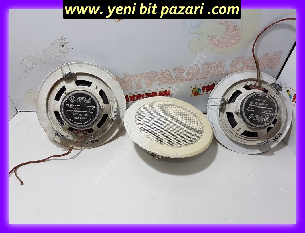 ikinciel tavan haparlörü haparlör vostek 80 watt minibüs otobüsten çıkma dışçap : 18cm  -iç çap: 14 cm adet olarak satılmaktadır