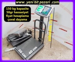 teknika 150 Kg 30x40 cm 20gr hassas elektronik çin malı katlanır boyun Fiyat Hesaplamalı Baskül terazi kantar tartı onay ve mühür yoktur