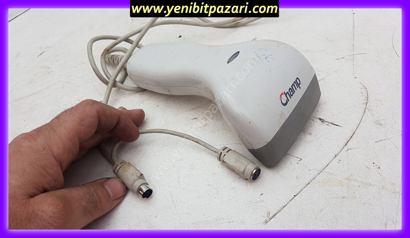 2,el champ sd313 ccd scanner lazer barkod okuyucu ps2 girişli eski tip çalışıyor