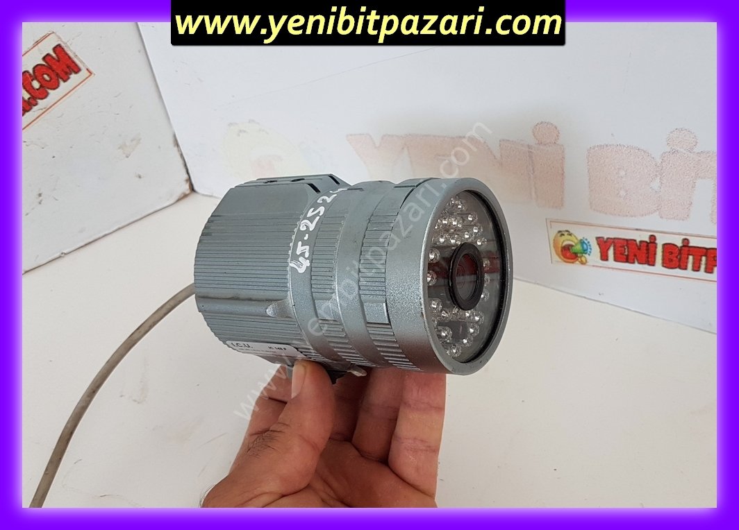 2. el analog IC148F 48 led 3.5mm lens güvenlik kamerası ayak ve güneşlik yok sorunsuz