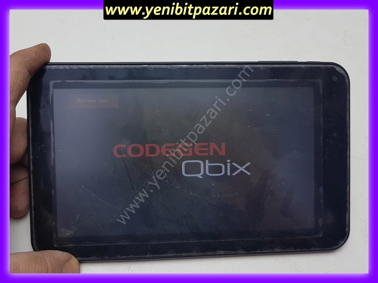 ARIZALI çalışan CODEGEN QBIX V87B 7 İNÇ TABLET açılışta kalıyor ekrana görüntü geliyor ekran değişmiş