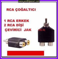 2,el rca çoğaltıcı 1 erkek rca to 2 dişi rca müzük seti anfi teyp dvd ses ve görüntü sistemleri için