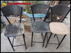 uzun oturak bar tipi sandalye tabure sandalyesi taburesi sırt 106cm oturak 72 cm