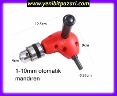 köşe mandiren otomatik Mandren Açılı 90 derece dar alan dar köşe  Köşe Delme sıkma Matkap ucu Aparatı aparat 1-10mm arası