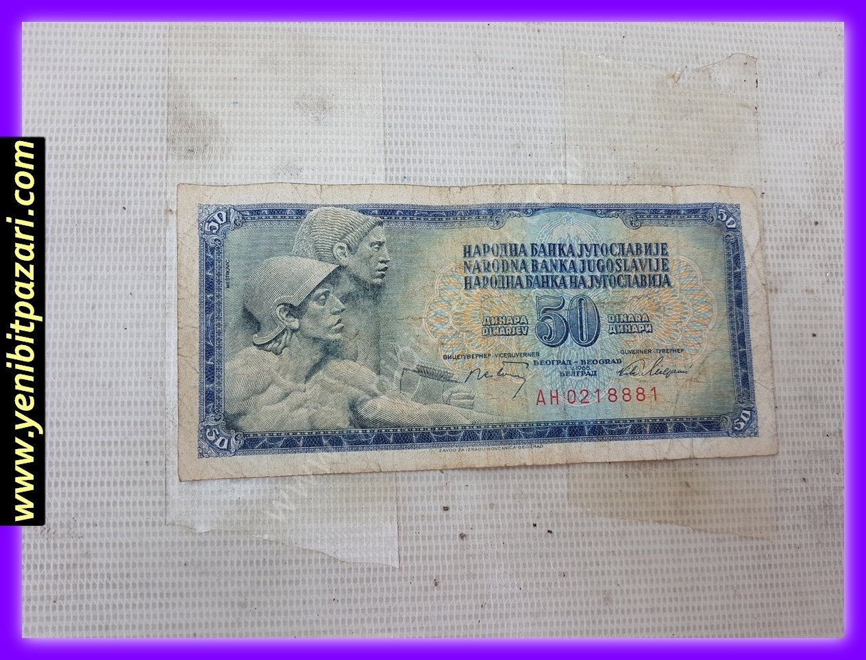 50 elli YUGOSLAVYA dinarı dinar 1968 orjinal antika tarihi eski para çeşitleri kağıt paralar kolesksiyonluk nostalji