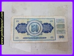 50 elli YUGOSLAVYA dinarı dinar 1978 orjinal antika tarihi eski para çeşitleri kağıt paralar kolesksiyonluk nostalji