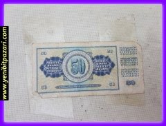 50 elli YUGOSLAVYA dinarı dinar 1968 orjinal antika tarihi eski para çeşitleri kağıt paralar kolesksiyonluk nostalji