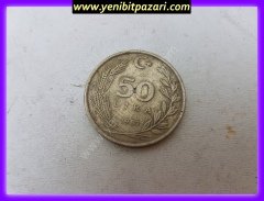 50 elli yüz türk lirası tl lira 1987 orjinal antika tarihi eski para çeşitleri metal madeni paralar kolesksiyonluk nostalji bozuk para