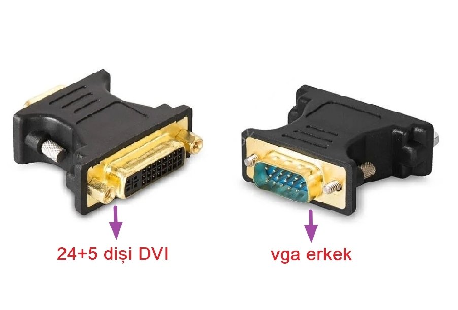 sıfır 24+5 dişi DVI to erkek VGA çevirici sorunsuz görüntü kablosu çevirici