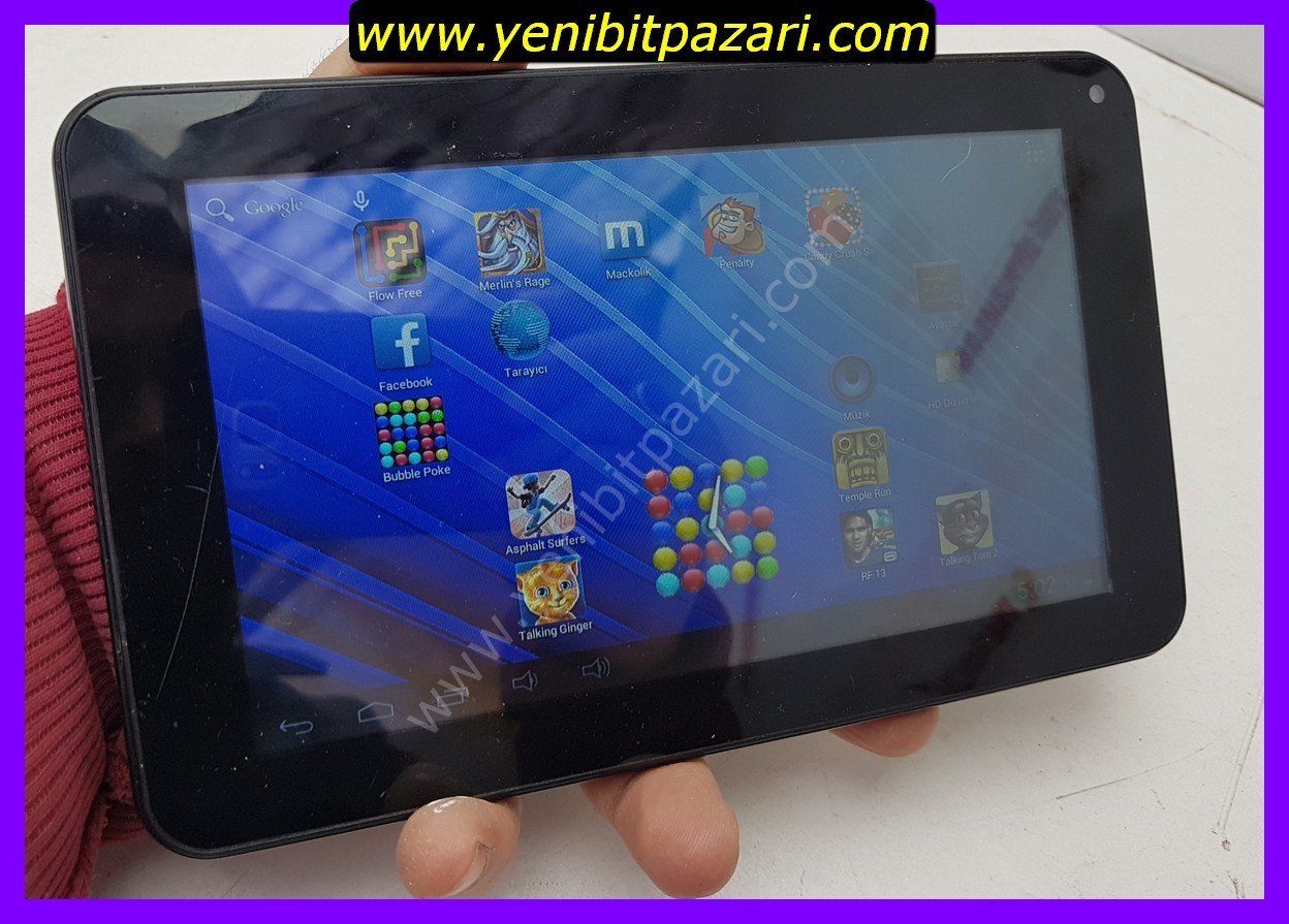 2. el  Skypad YeniŞafak A702 7 inç tablet tel şarj aleti ile şarj oluyor ( yavaş çalışıyor )