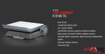 Arçelik K 8180 TG In Love 1800 W Tost Makinası