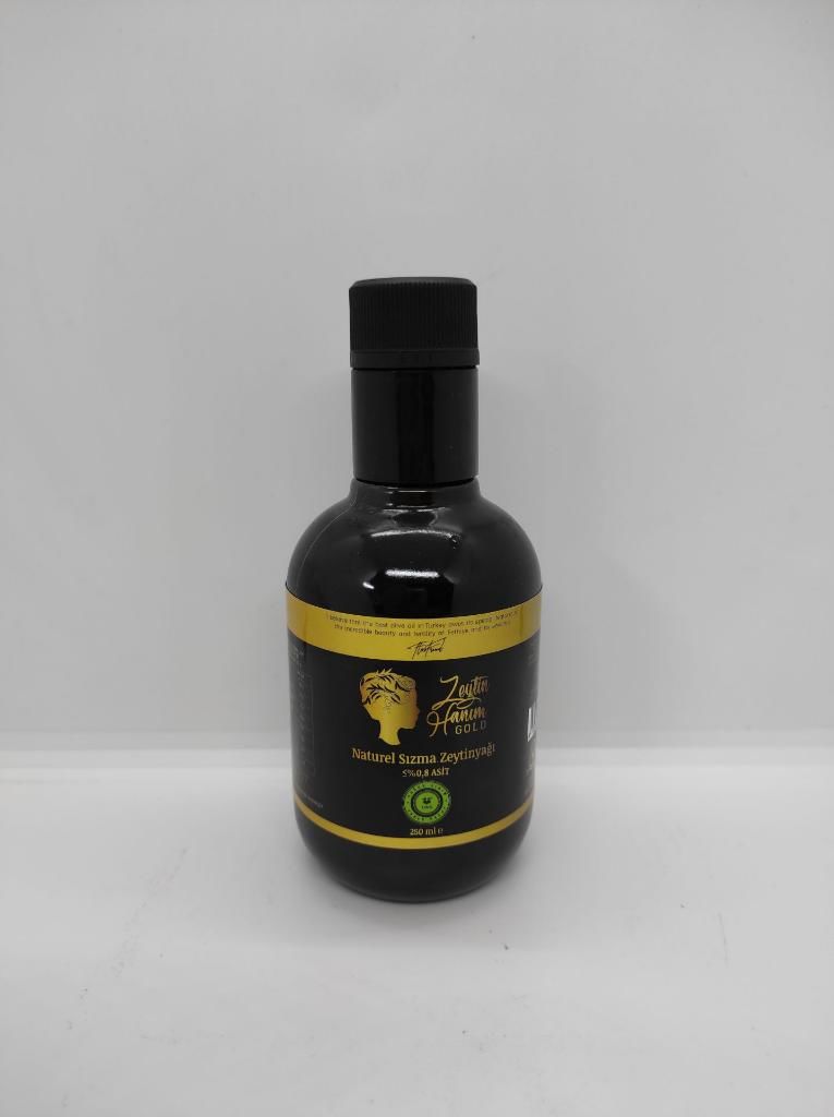 Zeytin Hanım Gold / Erken Hasat / 250 ml Soğuk Sıkım Natürel Sızma Zeytinyağı  (<=0.8 Asit)