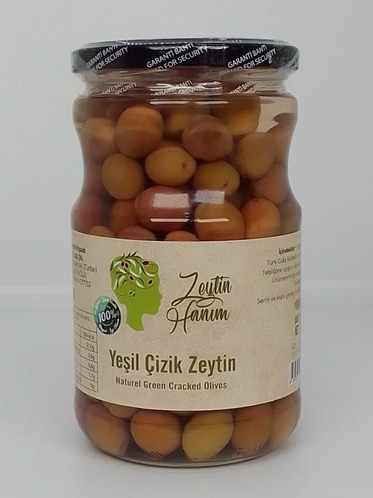 Zeytin Hanım Yeşil Çizik Zeytin - Gemlik