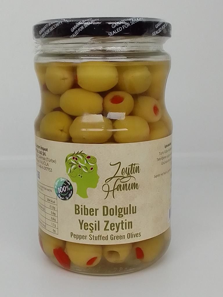 Zeytin Hanım Biber Dolgulu Yeşil Zeytin