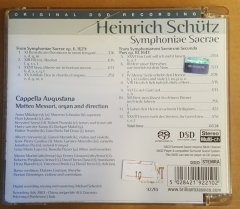 SCHUTZ - SYMPHONIC SACRAE (2000) - SACD SUPER AUDIO SIFIR