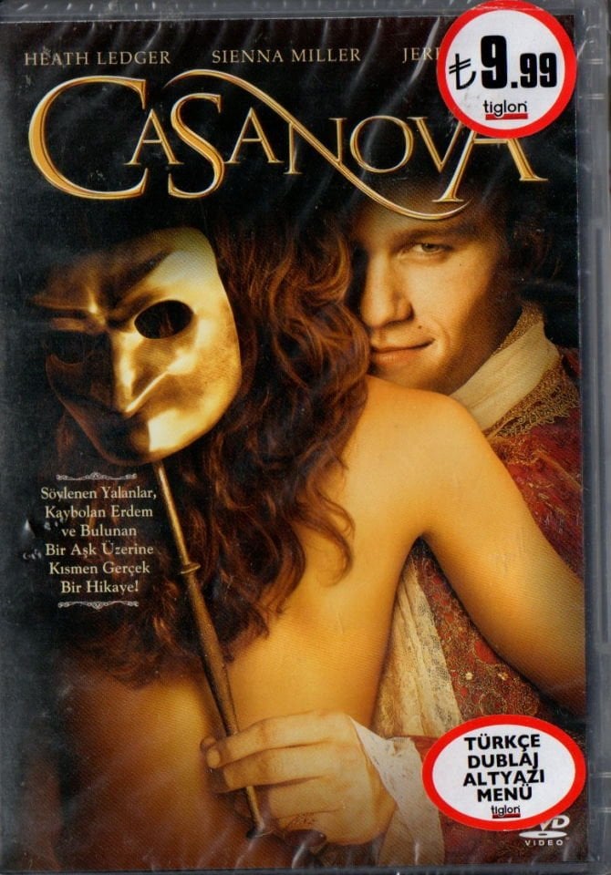 CASANOVA - HEATH LEDGER - SIENNA MILLER - JEREMY IRONS - LASSE HALLSTRÖM - DVD AMBALAJINDA SIFIR