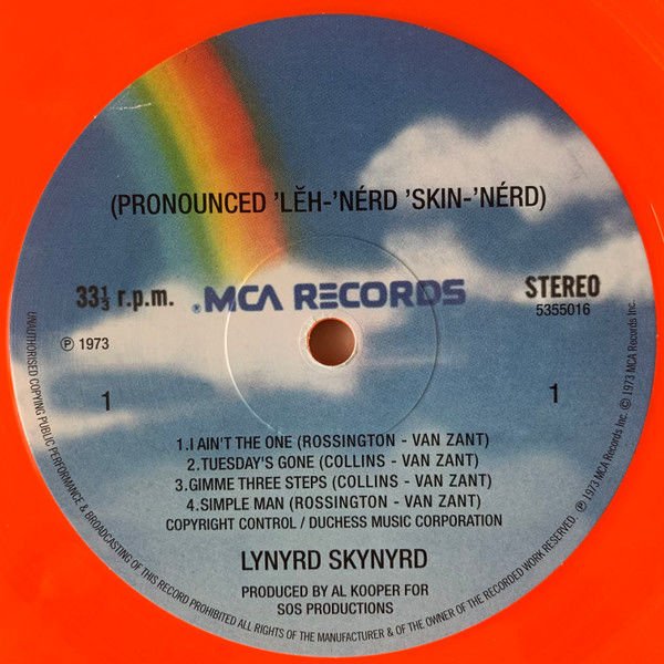 LYNYRD SKYNYRD - PRONOUNCED 'LEH-'NERD 'SKIN-'NERD (1973) - LP 2023 NEON ORANGE COLOURED EDITION SIFIR PLAK