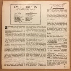 PAUL ROBESON AT CARNEGIE HALL 1961 2.EL PLAK