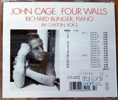 JOHN CAGE - FOUR WALLS / RICHARD BUNGER / JAY CLAYTON (1989) CD 2.EL