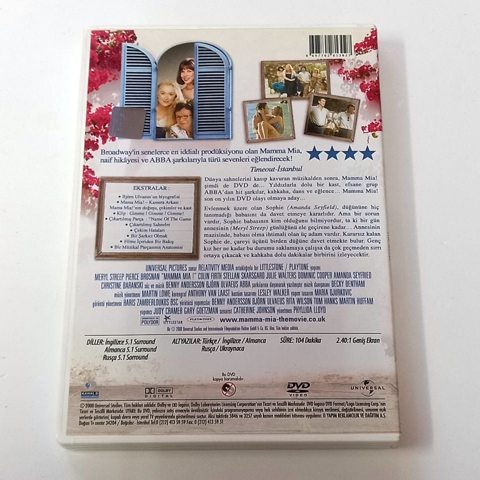 MAMMA MIA! THE MOVIE -MERYL STREEP, PIERCE BROSNAN, COLIN FIRTH - DVD 2. EL