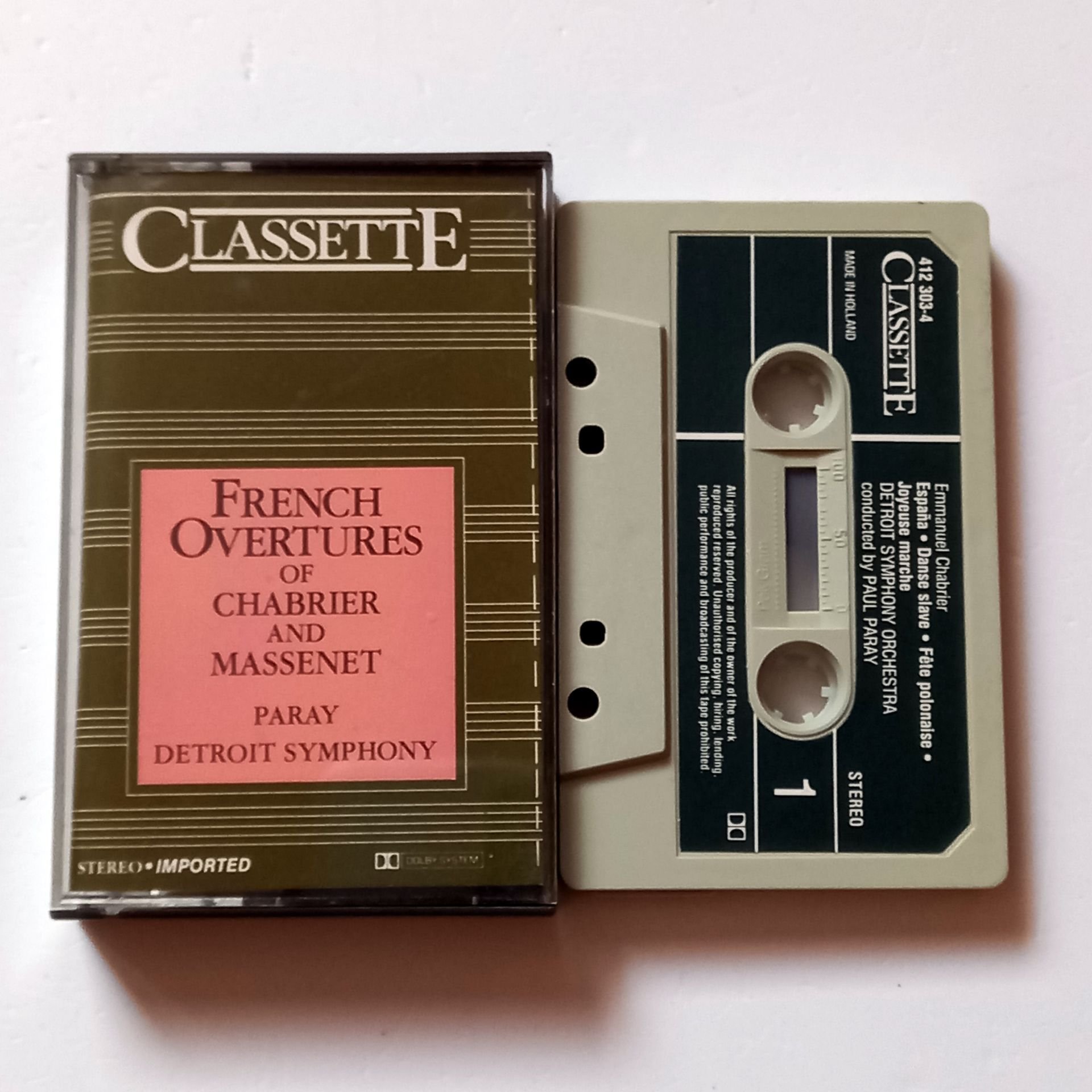 FRENCH OVERTURES OF CHABRIER AND MASSENET - DETROIT SYMPHONY ORCHESTRA, KOND.: PAUL PARAY - KASET MADE IN NETHERLANDS 2.EL